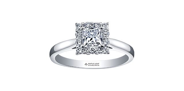 Maple Leaf 18KPD .50TW Diamond Engagement Ring R3930