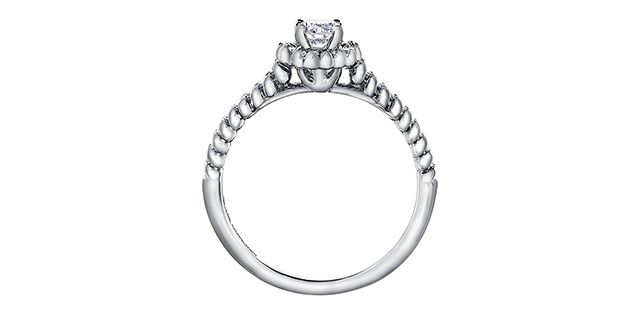 Maple Leaf 18KPD .55TW Diamond Engagement Ring R30188 Eternal Flames