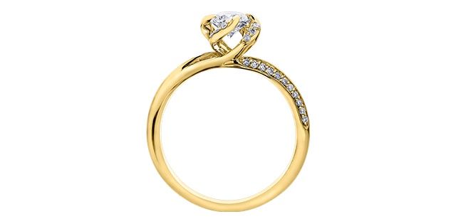 Maple Leaf 18KPD .60TW Diamond Engagement Ring R3869 Winds Embrace