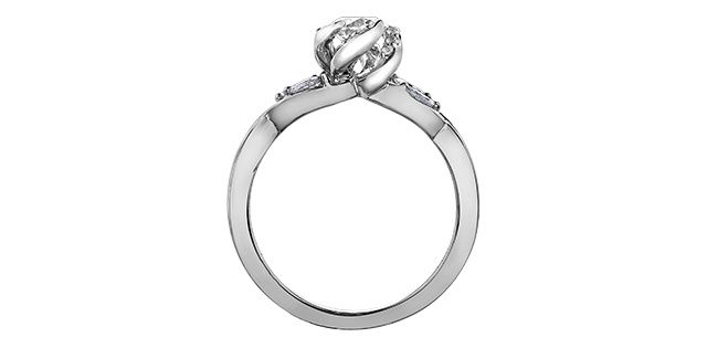 Maple Leaf 18KPD .90TW Diamond Engagement Ring R30303 Winds Embrace