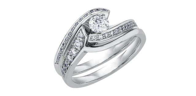 Maple Leaf 18KPD .87TW Diamond Engagement Ring R3453
