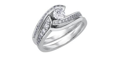 Maple Leaf 18KPD .87TW Diamond Engagement Ring R3453