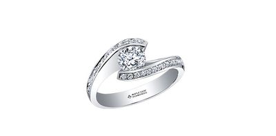 Maple Leaf 18KPD .87TW Diamond Engagement Ring R3453