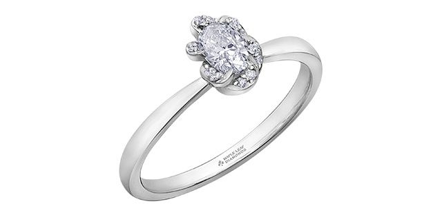 Maple Leaf 18KPD .35TW Diamond Engagement Ring R30481 Winds Embrace