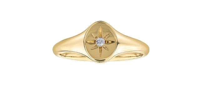 Maple Leaf 10KY .02TW Diamond Ring RCH780