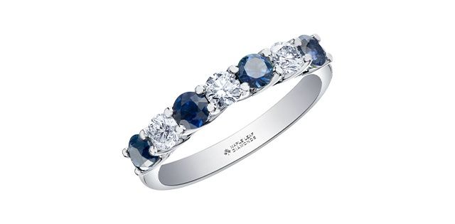 Maple Leaf 14KYW 1.00TW Sapphire &amp; Diamond Ring R50J81