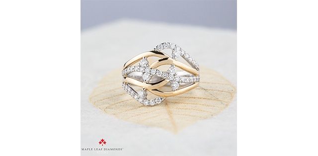 Maple Leaf 14KWY .65TW Diamond Ring R52D83