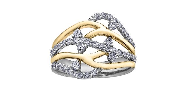 Maple Leaf 14KWY .65TW Diamond Ring R52D83