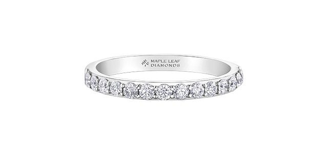 Maple Leaf 18KPD .50TW Diamond Band R50L14