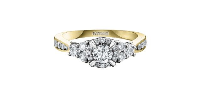 Maple Leaf 18KPD 1.00TW Diamond Engagement Ring R30075 Tides of Love