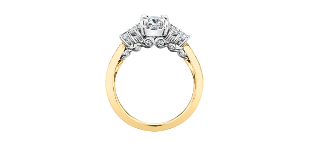 Maple Leaf 18KPD 1.00TW Diamond Engagement Ring R30075 Tides of Love