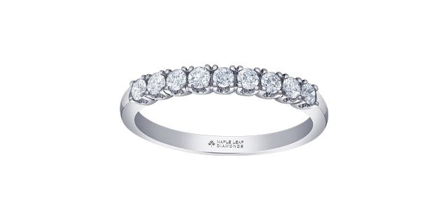 Maple Leaf 18KPD .30TW Diamond Band R50D91