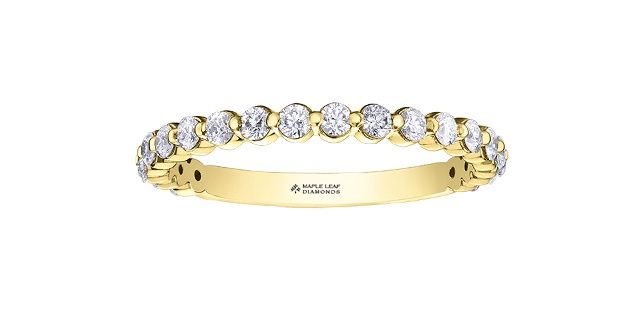Maple Leaf 18KY .50TW Diamond Band R50L93