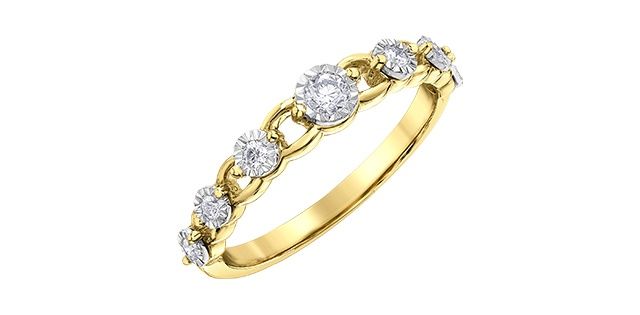 Corona Diamond 10KYW .18TW Ring R50M64