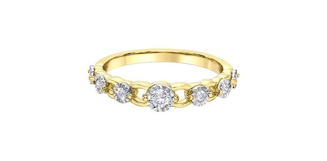 Corona Diamond 10KYW .18TW Ring R50M64