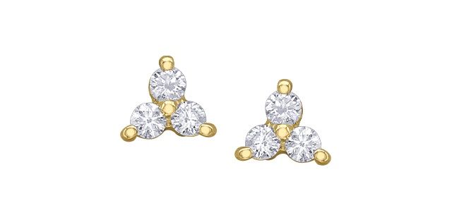 Corona Diamond 10KY .12TW Earrings EE1384