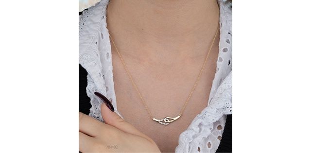 Corona Diamond 10KY .13TW Necklace NN402