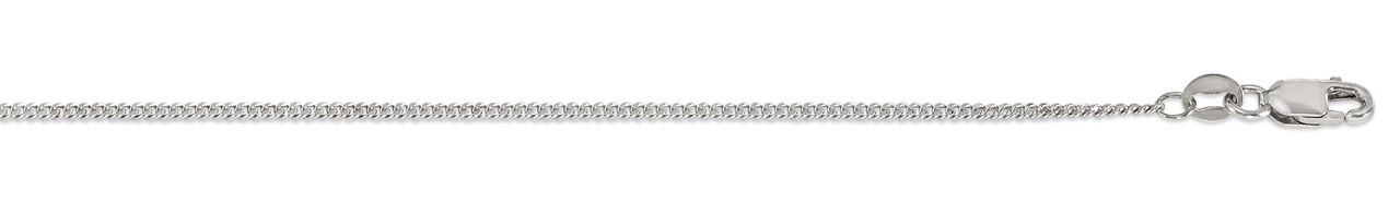 Bella 10K White Gold Curb Link 20&quot; Chain 2027