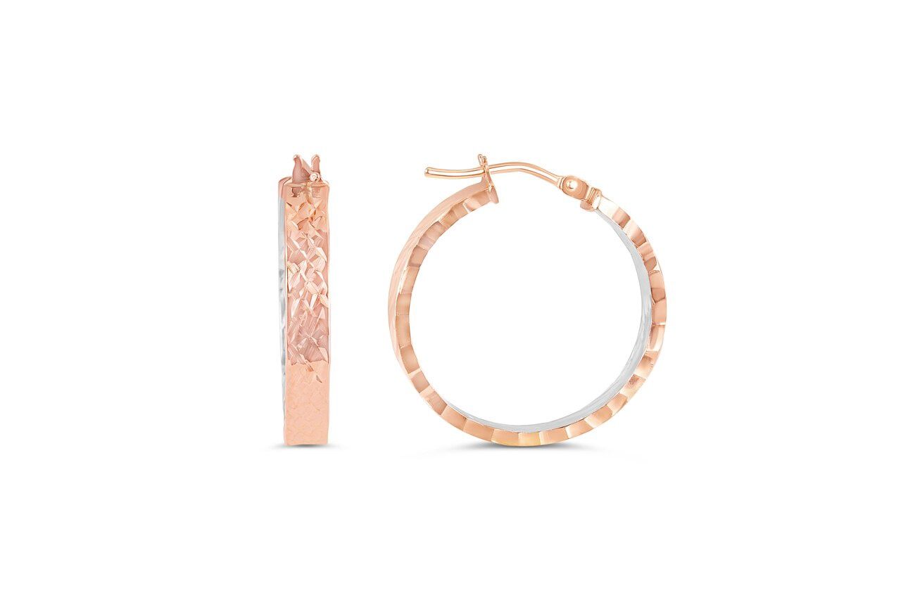 Bella Earrings 10K Rose Gold Hoops 1031E