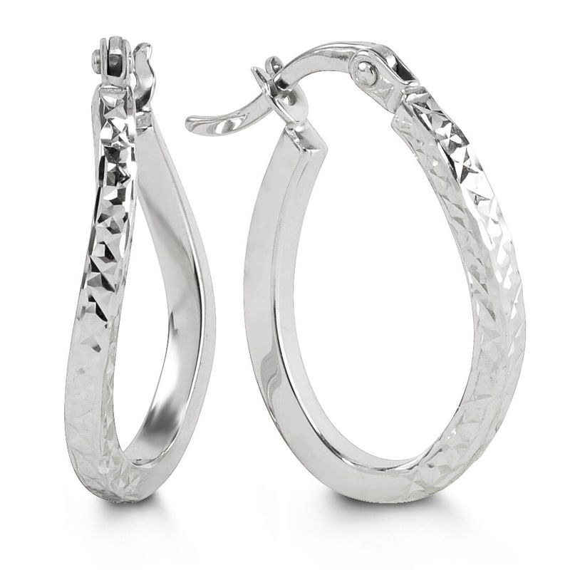 Bella Earrings 10K White Gold 1030D