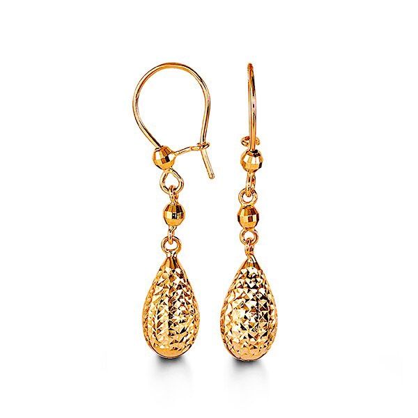 Bella Earrings 10K Yellow Gold Drop 1003