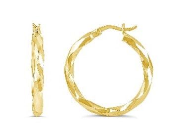 Bella Earrings 10K Yellow Gold Hoops 1006F