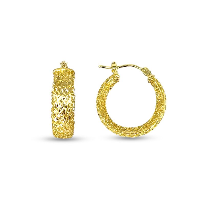 Bella Earrings 10K Yellow Gold Hoops 1007H