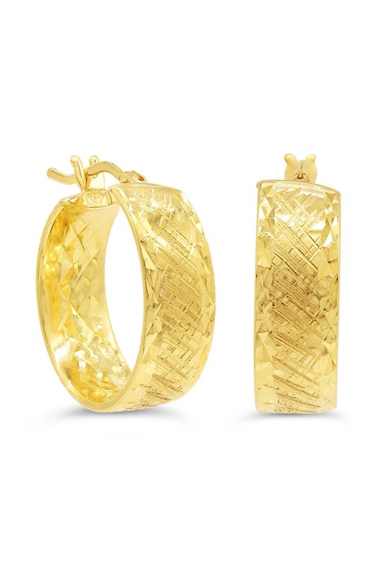 Bella Earrings 10K Yellow Gold Hoops 1018G