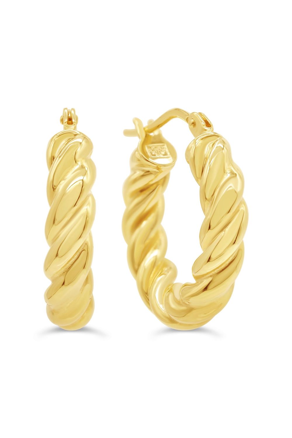 Bella Earrings 10K Yellow Gold Hoops 1038G