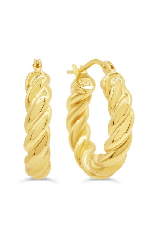 Bella Earrings 10K Yellow Gold Hoops 1038G