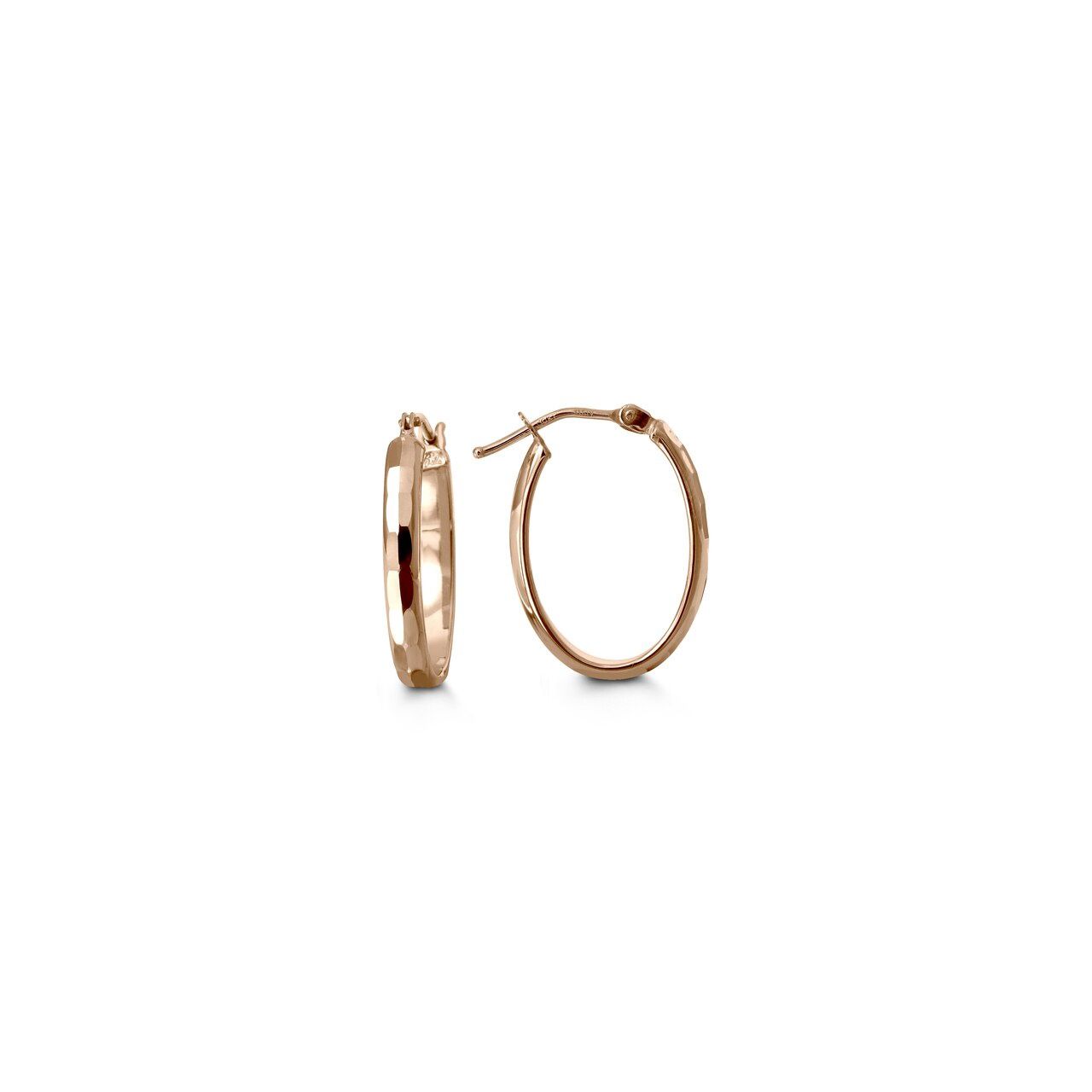 Bella Earrings 10K Rose Gold Hoops 1022C