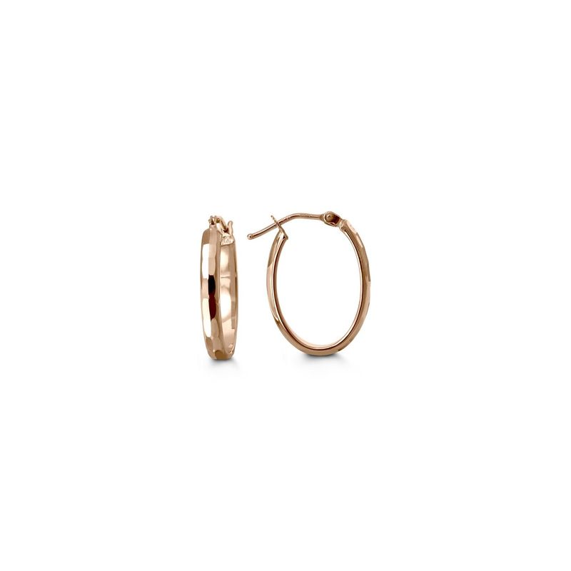 Bella Earrings 10K Rose Gold Hoops 1022C