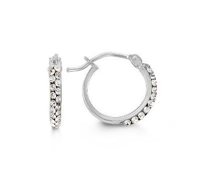 Bella Earrings 10K White Gold 1012F