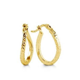 Bella Earrings 10K Yellow Gold Hoops 1037F