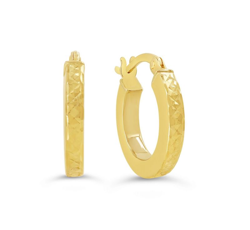 Bella Earrings 10K Yellow Gold Hoops 1008F