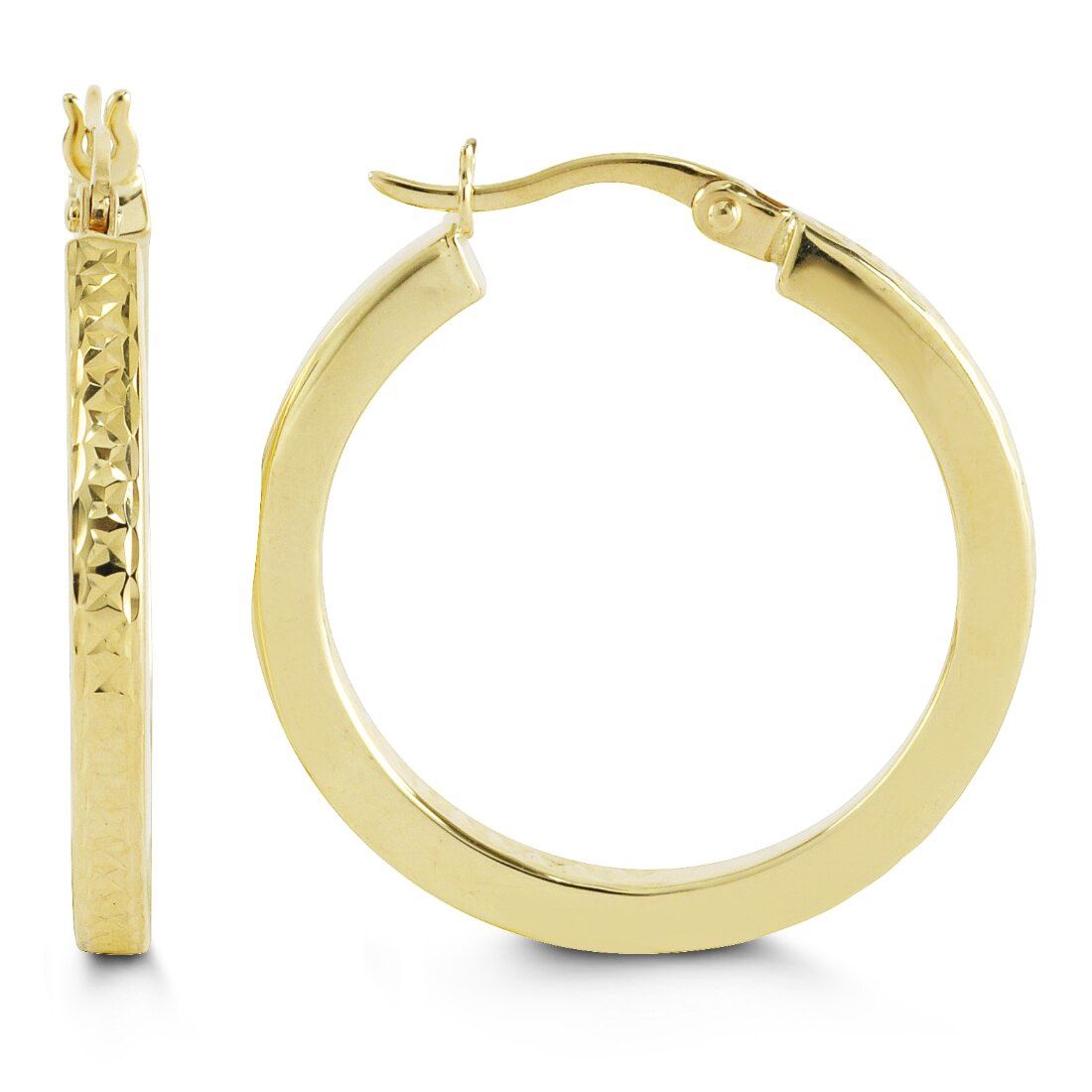 Bella Earrings 10K Yellow Gold Hoops 1026D
