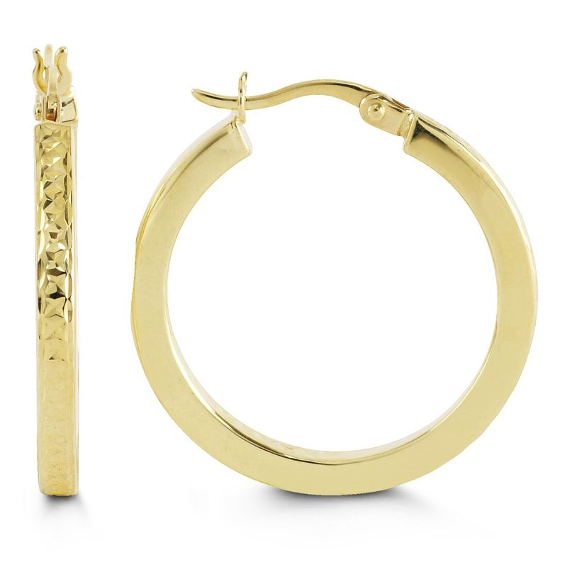 Bella Earrings 10K Yellow Gold Hoops 1026D
