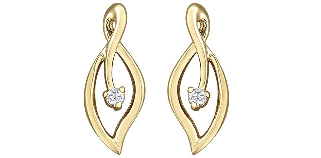 Corona Diamond 10KY .04TW Earrings EE4391