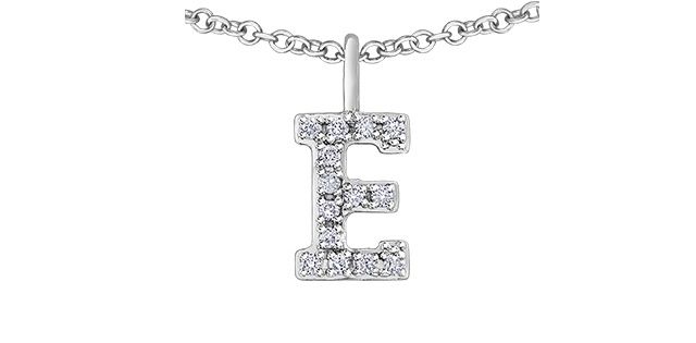 Corona Diamond 10KW .07TW Letter Necklace PP4157