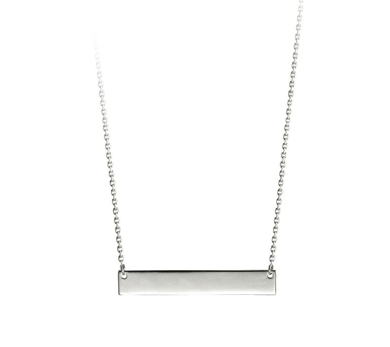 Bella 10K White Gold Monogram Chain 3402