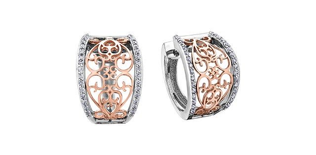 Corona Diamond 10KWR .33TW Earrings EE3534