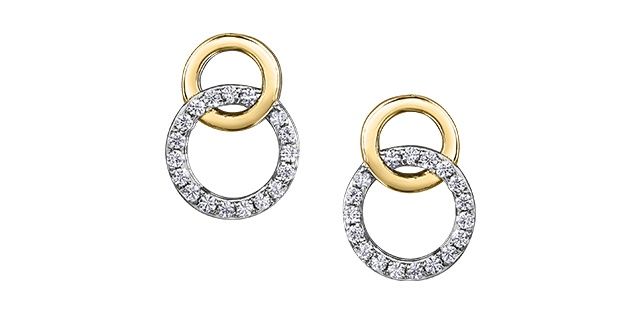 Corona Diamond 10KY .14TW Earrings EE4249