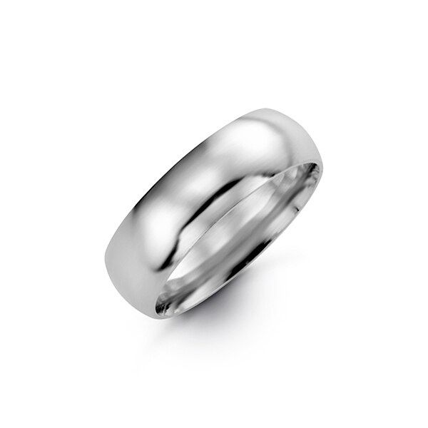 Bella 10K White Gold Wedding Band