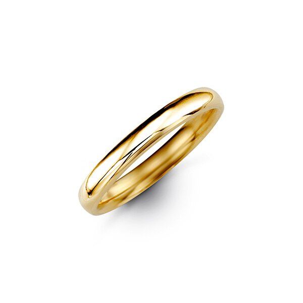 Bella 10K Yellow Gold Wedding Band 3MM S10