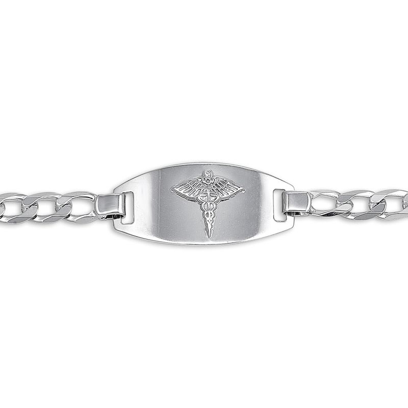 Bella 10K White Gold Medical Alert Bracelet 2406