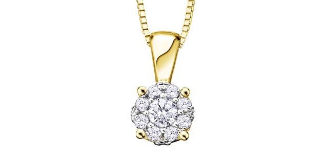 Corona Diamond 10KY .09TW Necklace PP2382