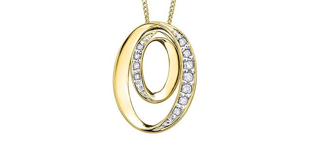 Corona Diamond 10KY .10TW Necklace PP1881