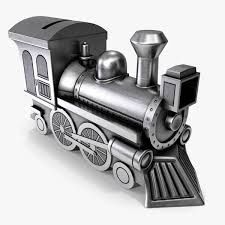 Splash Pewter Locomotive Bank