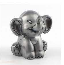 Splash Pewter Elephant Bank