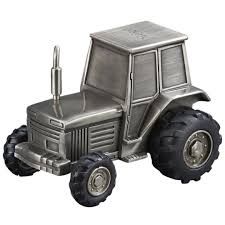 Splash Pewter LoaderTractor Bank 86250